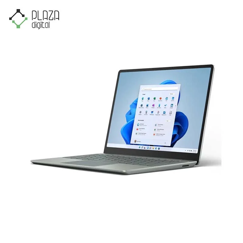 نمای کنار لپ تاپ 12.4 اینچی مایکروسافت مدل Surface Laptop Go 2-A رنگ سبز