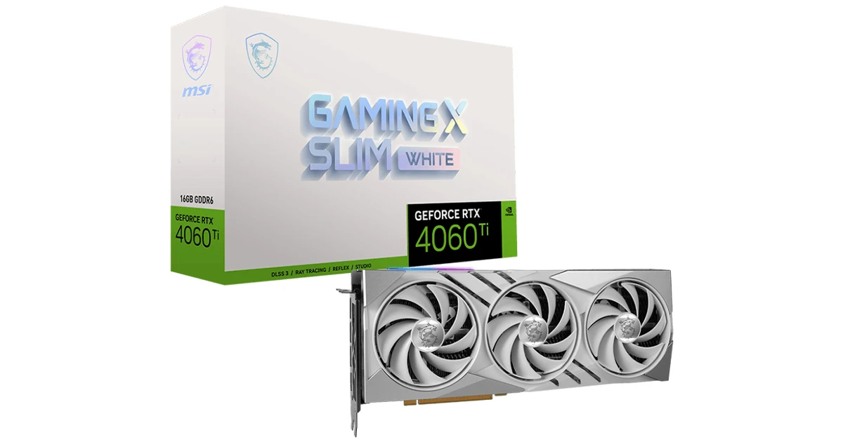 کارت گرافیک ام اس آی مدل GeForce RTX 4060 Ti GAMING X SLIM WHITE 16G