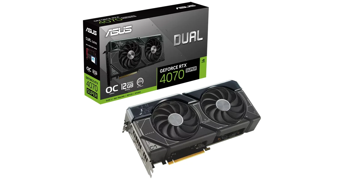 کارت گرافیک ایسوس مدل GeForce RTX 4070 SUPER DUAL OC