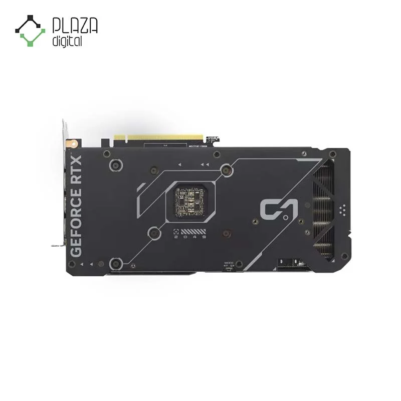 نمای پشت کارت گرافیک ایسوس مدل GeForce RTX 4070 SUPER DUAL OC حافظه 12 گیگابایت
