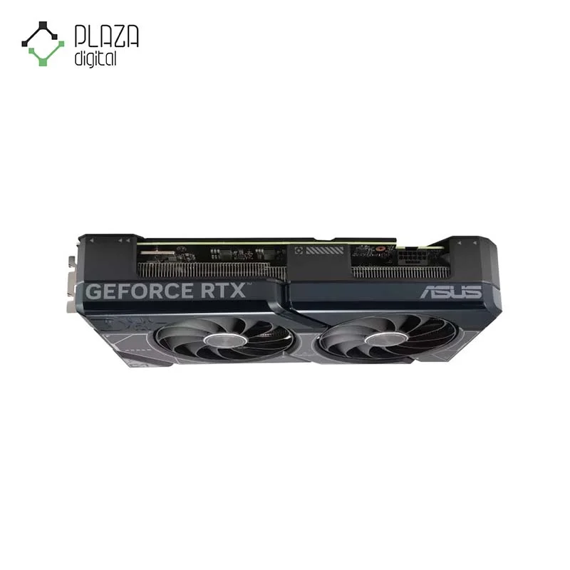 نمای بالا کارت گرافیک ایسوس مدل GeForce RTX 4070 SUPER DUAL OC حافظه 12 گیگابایت