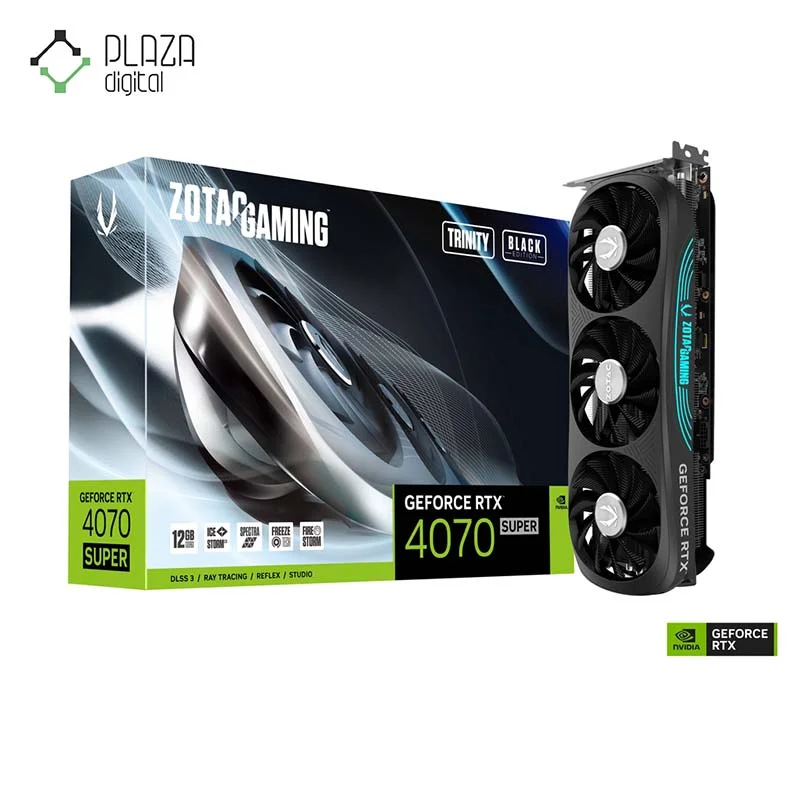 کارت گرافیک زوتاک مدل GAMING GeForce RTX 4070 SUPER Trinity Black Edition حافظه 12 گیگابایت