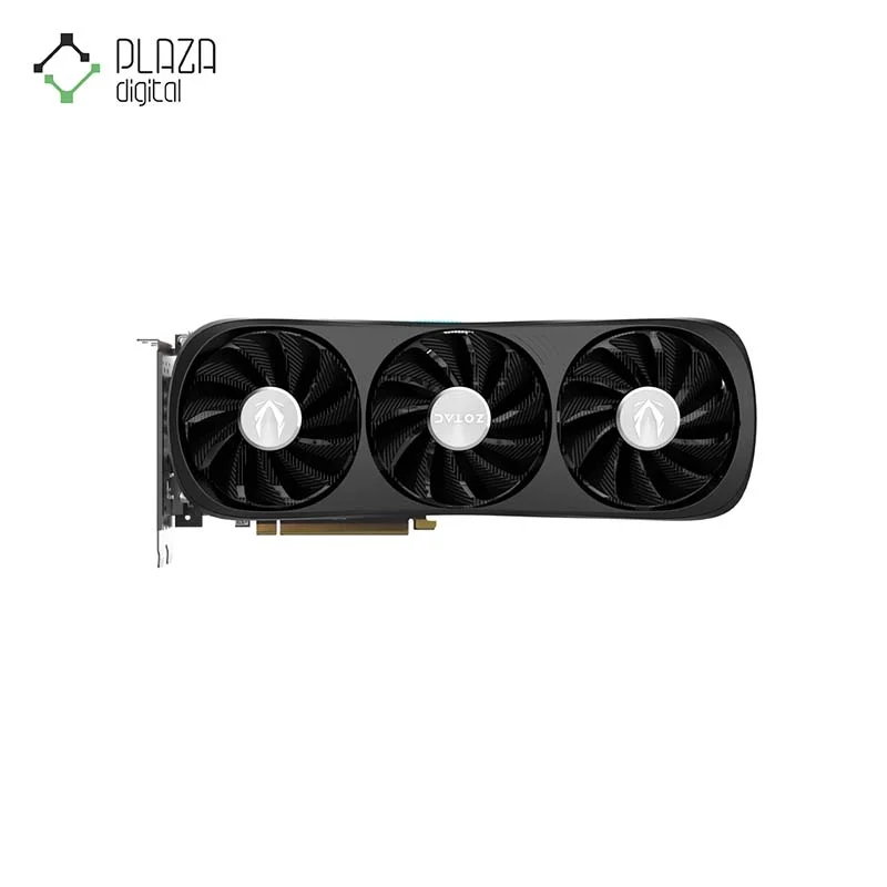 نمای رو به رو کارت گرافیک زوتاک مدل GAMING GeForce RTX 4070 SUPER Trinity Black Edition حافظه 12 گیگابایت