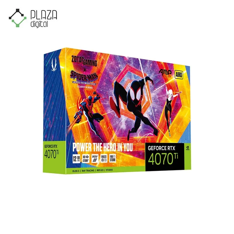 کارت گرافیک زوتاک مدل GeForce RTX 4070 Ti AMP AIRO SPIDER-MAN حافظه 12 گیگابایت