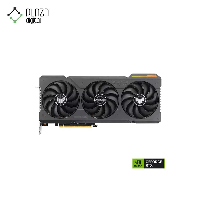 نمای رو به روی کارت گرافیک ایسوس مدل TUF Gaming GeForce RTX 4070 Ti SUPER OC حافظه 16 گیگابایت