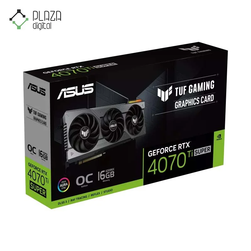 کارت گرافیک ایسوس مدل TUF Gaming GeForce RTX 4070 Ti SUPER OC حافظه 16 گیگابایت