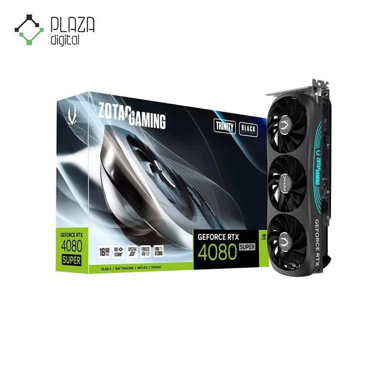 کارت گرافیک زوتاک مدل GAMING GeForce RTX 4080 SUPER Trinity Black Edition GDDR6X حافظه 16 گیگابایت