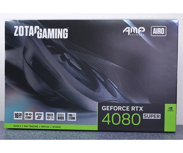 جعبه کارت گرافیک زوتاک مدل GAMING GeForce RTX 4080 SUPER AMP Extreme AIRO GDDR6X حافظه 16 گیگابایت