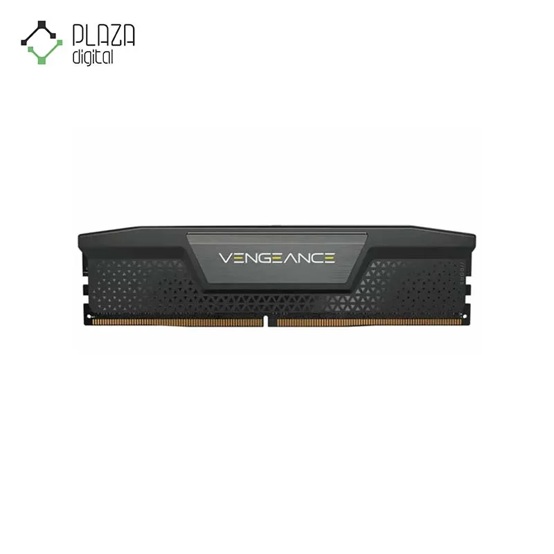 نمای رو به رو رم دسکتاپ DDR5 تک کاناله 5200 مگاهرتز کورسیر CL40 مدل Vengeance ظرفیت 16 گیگابایت