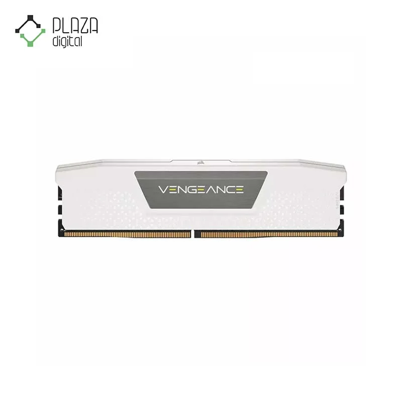 رم دسکتاپ DDR5 تک کاناله 5200 مگاهرتز نمای رو به رو کورسیر CL40 مدل Vengeance White ظرفیت 32 گیگابایت