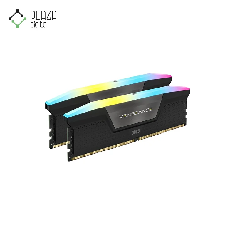 نمای راست رم دسکتاپ ddr5 دو کاناله 5600 مگاهرتز cl40 کورسیر مدل vengeance rgb ظرفیت 64 گیگابایت