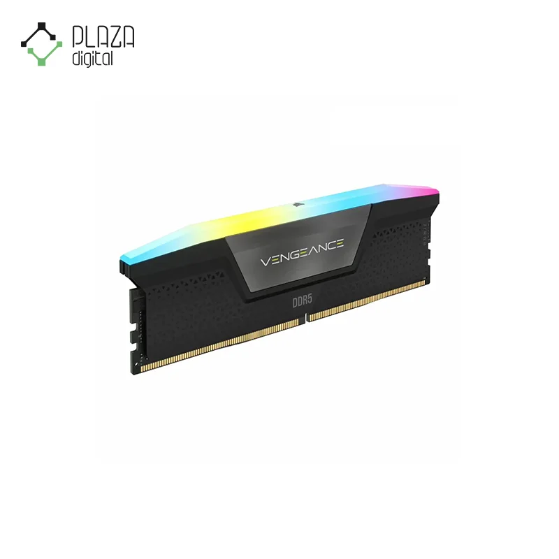 نمای راست رم دسکتاپ ddr5 دو کاناله 5600 مگاهرتز cl40 کورسیر مدل vengeance rgb ظرفیت 64 گیگابایت