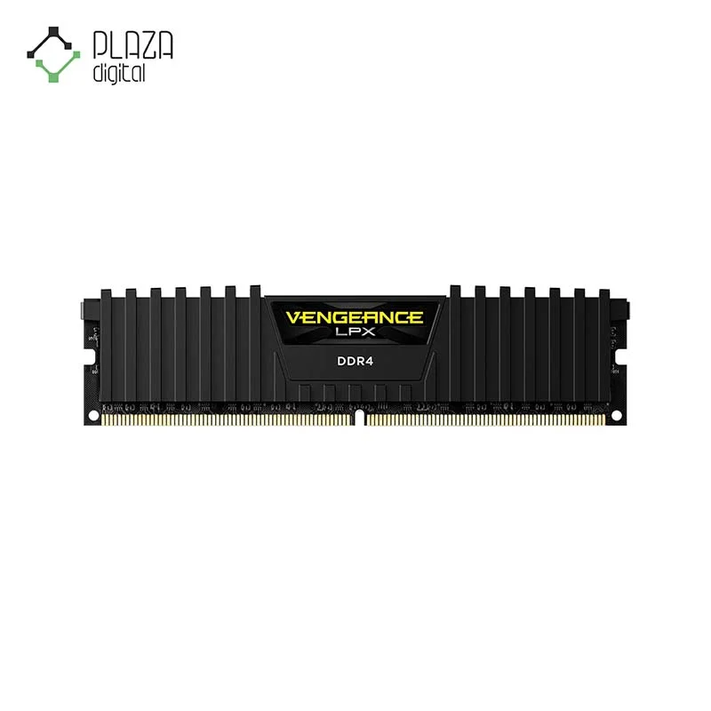 نمای رو به رو رم دسکتاپ DDR4 تک کاناله 3200 مگاهرتز کورسیر CL16 مدل Vengeance LPX ظرفیت 8 گیگابایت