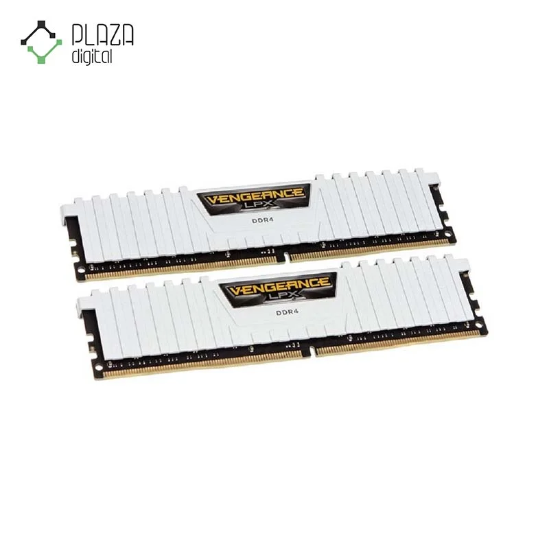 نمای بالا رم دسکتاپ DDR4 دو کاناله 3200 مگاهرتز کورسیر CL16 مدل Vengeance LPX White ظرفیت 32 گیگابایت