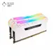 نمای کناری رم دسکتاپ DDR4 دو کاناله 3200 مگاهرتز کورسیر CL16 مدل VENGEANCE RGB PRO White ظرفیت 16 گیگابایت