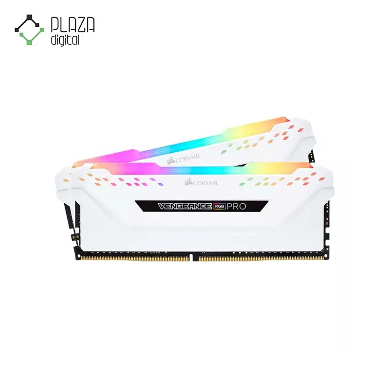 رم دسکتاپ DDR4 دو کاناله 3200 مگاهرتز کورسیر CL16 مدل VENGEANCE RGB PRO White ظرفیت 16 گیگابایت