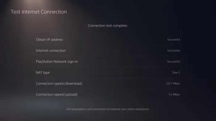 04 PS5 Network Connection Test 6 jpg