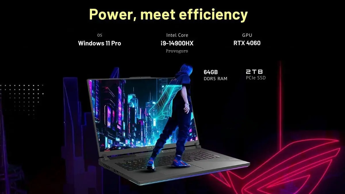 لپ تاپ ایسوس 18 اینچی مدل ROG Strix G18 G814JVR-E i9 14900HX 64GB 2TB SSD RTX4060