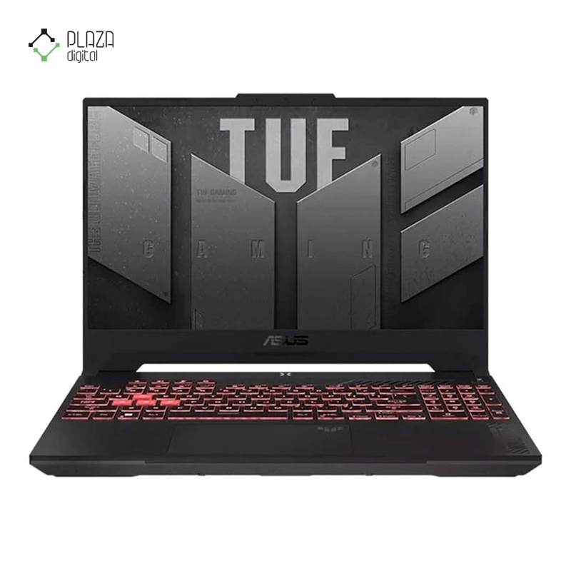 نمای جلو لپ تاپ ایسوس 15.6 اینچی مدل TUF Gaming A15 FA507NU R7 7735HS 48GB 512GB SSD RTX4050 پلازا دیجیتال