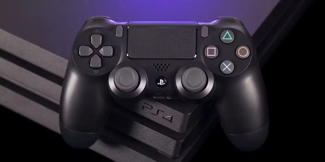 a ps4 console with its controller jpg