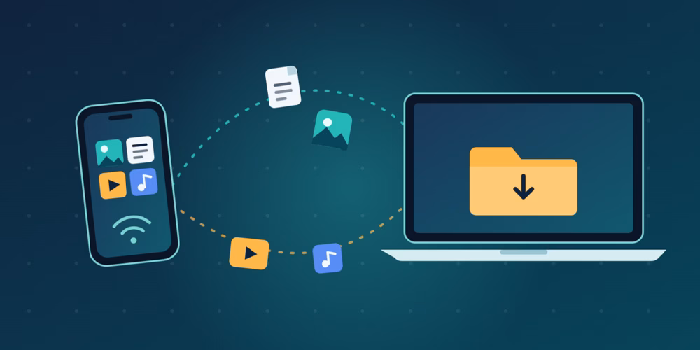 انتقال فایل از گوشی به لپ تاپ