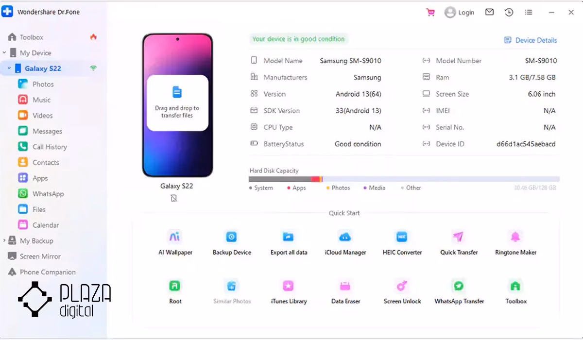 انتقال فایل از گوشی به لپ تاپ 19 نحوه انتقال فایل از گوشی به لپ تاپ با استفاده از برنامه Dr.Fone