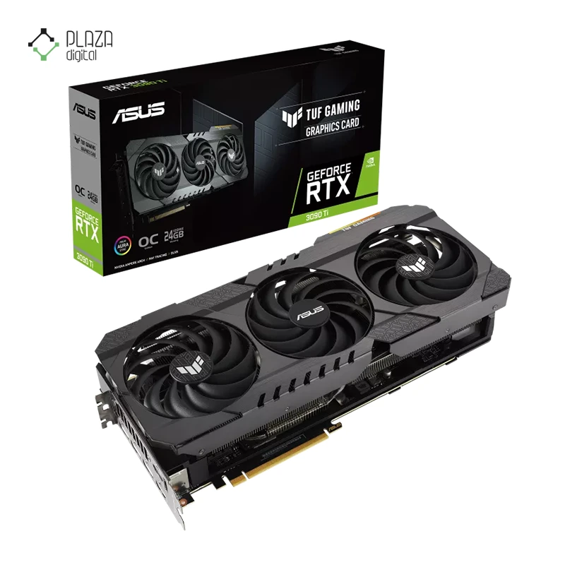 کارت گرافیک ایسوس مدل TUF Gaming GeForce RTX 3090 Ti OC Edition 24GB GDDR6X حافظه 24 گیگابایت پلازا دیجیتال