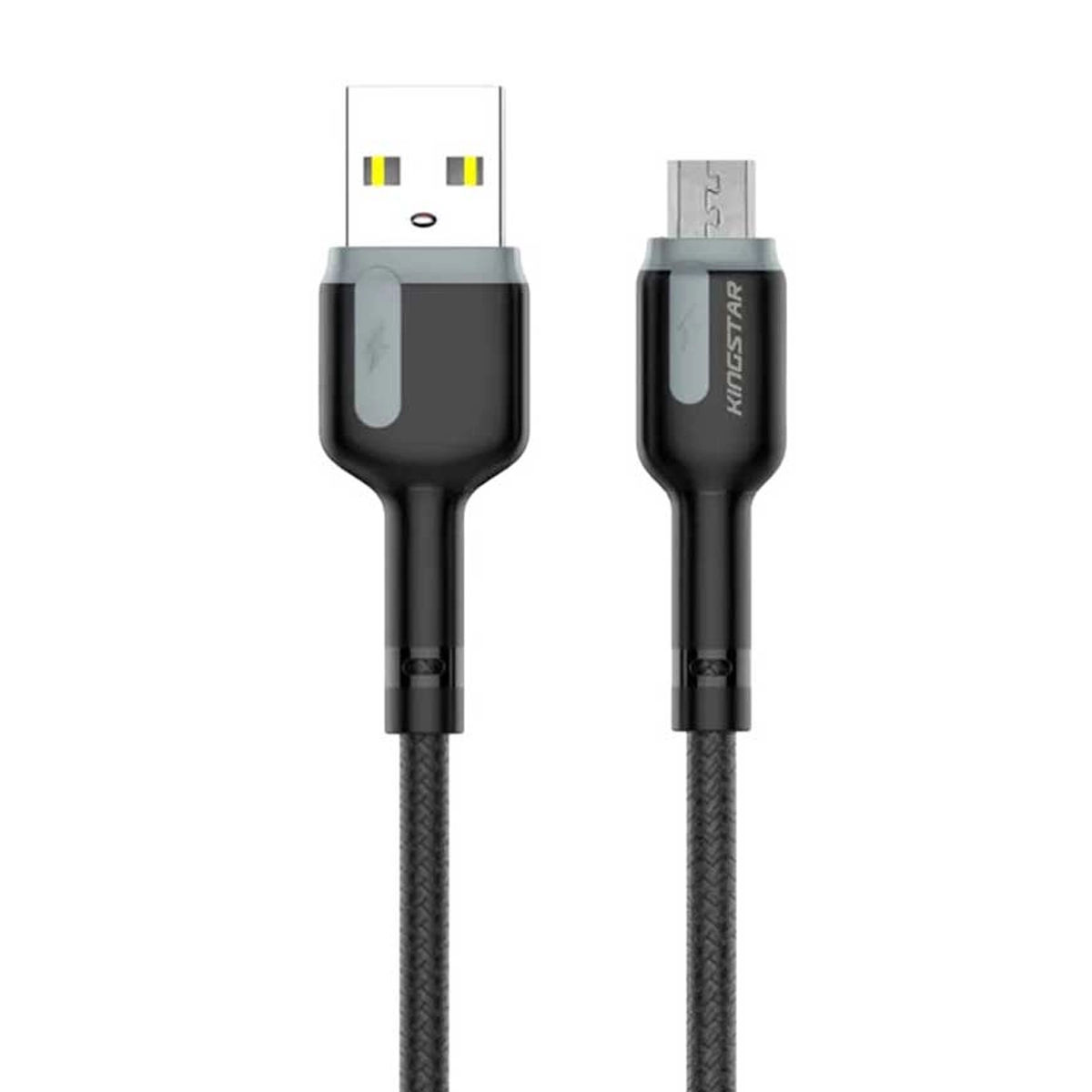 کابل تبدیل USB به microUSB کینگ استار مدل K32 A طول 1 متر مشکی خاکستری پلازا دیجیتال