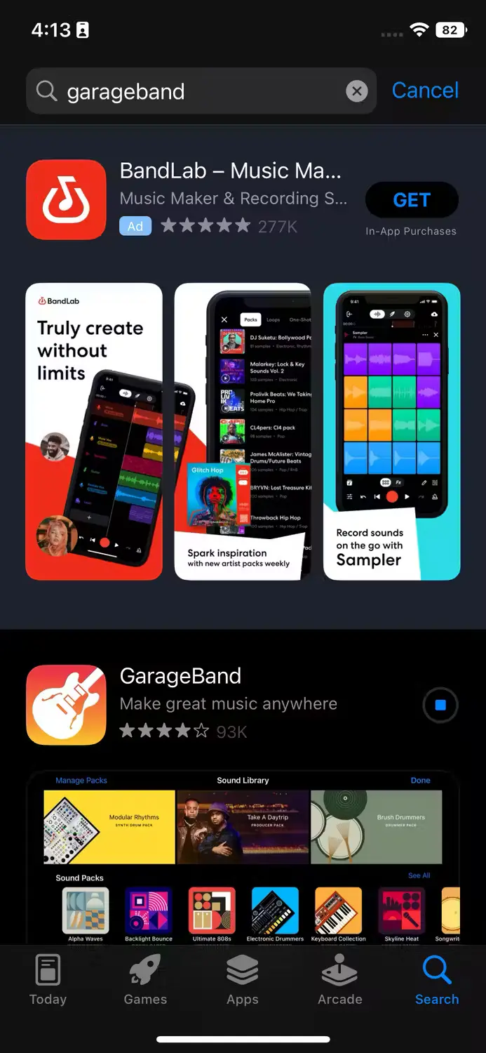 garageband app installing jpg