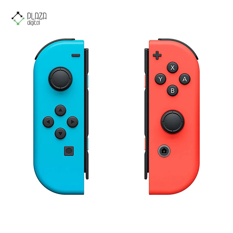 نمای دسته بازی کنسول بازی نینتندو مدل nintendo switch oled neon blue and neon red