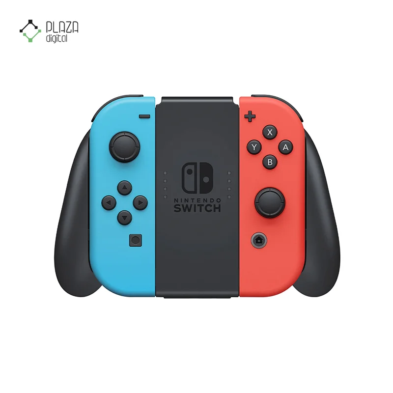 نمای اطراف کنسول بازی نینتندو مدل nintendo switch oled neon blue and neon red