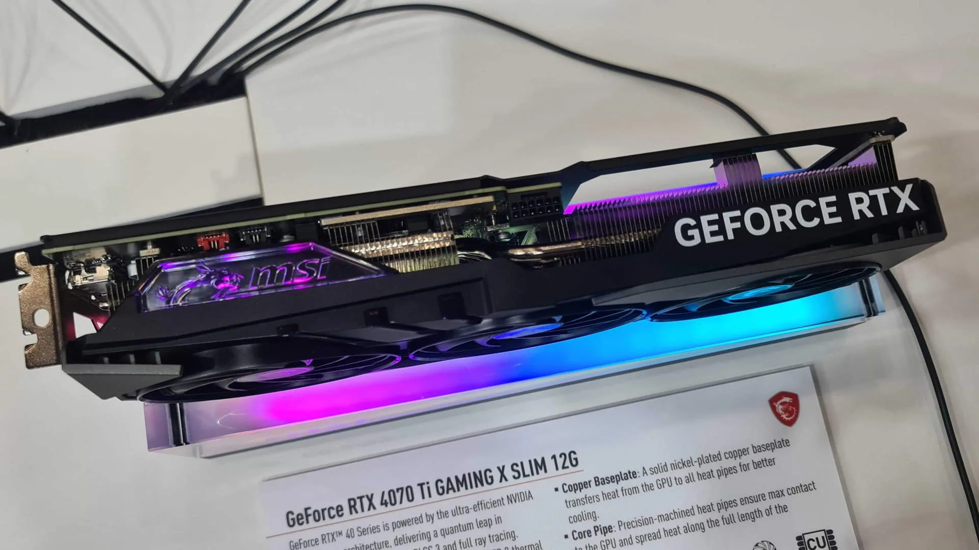 کارت گرافیک ام اس آی مدل GeForce RTX 4070 Ti GAMING X SLIM 12G حافظه 12 گیگابایت