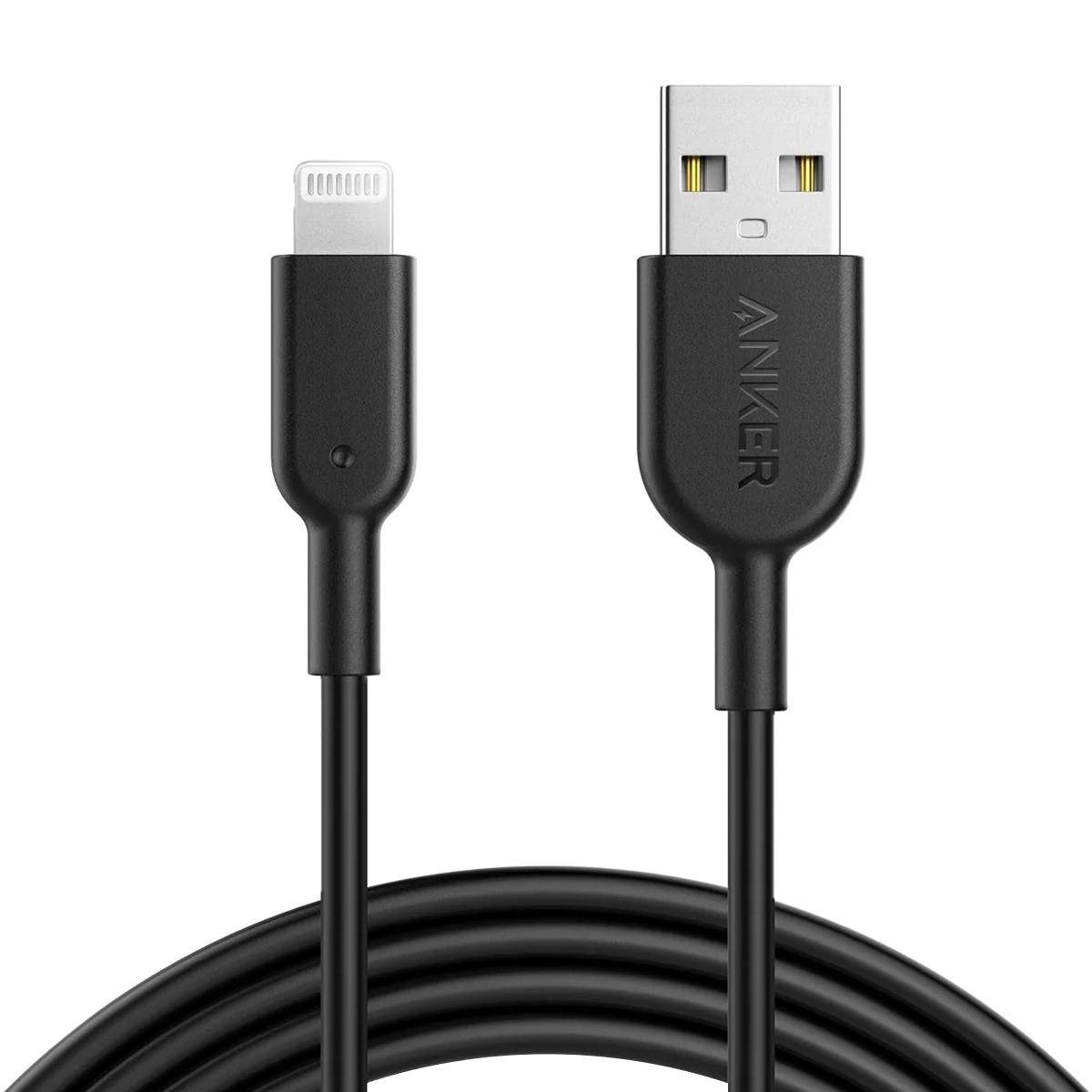 کابل تبدیل USB به لایتنینگ انکر 321 PowerLine II مدل A8433 طول 180 سانتی متر مشکی پلازا دیجیتال