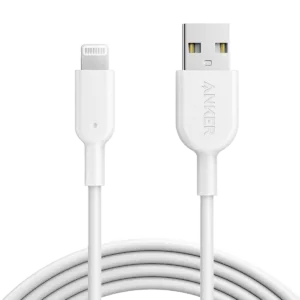 کابل تبدیل USB به لایتنینگ انکر 321 PowerLine II مدل A8433 طول 180 سانتی متر سفید پلازا دیجیتال