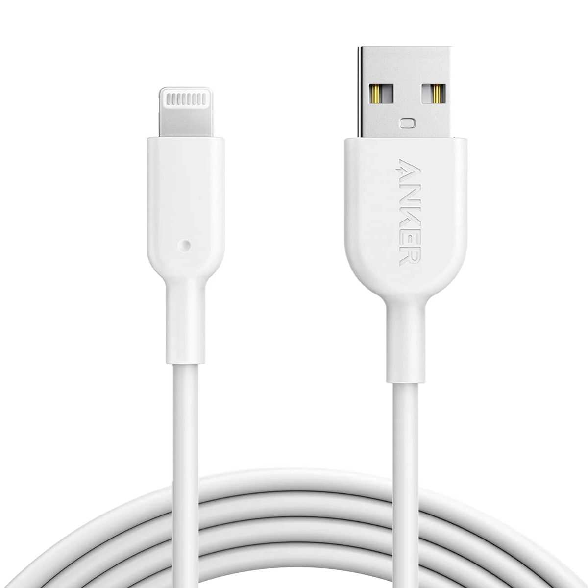 کابل تبدیل USB به لایتنینگ انکر 321 PowerLine II مدل A8433 طول 180 سانتی متر سفید پلازا دیجیتال