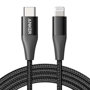 کابل تبدیل USB-C به لایتنینگ انکر PowerLine+ II مدل A8653 طول 180 سانتی متر مشکی پلازا دیجیتال