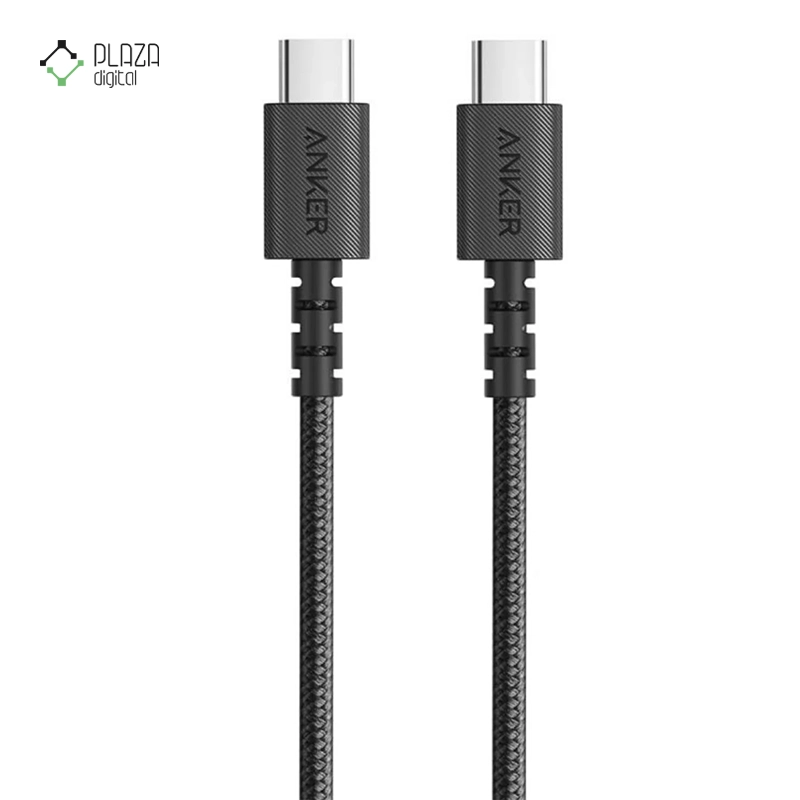 کابل تبدیل USB-C به USB-C انکر +PowerLine مدل A8032 طول 90 سانتی متر مشکی پلازا دیجیتال