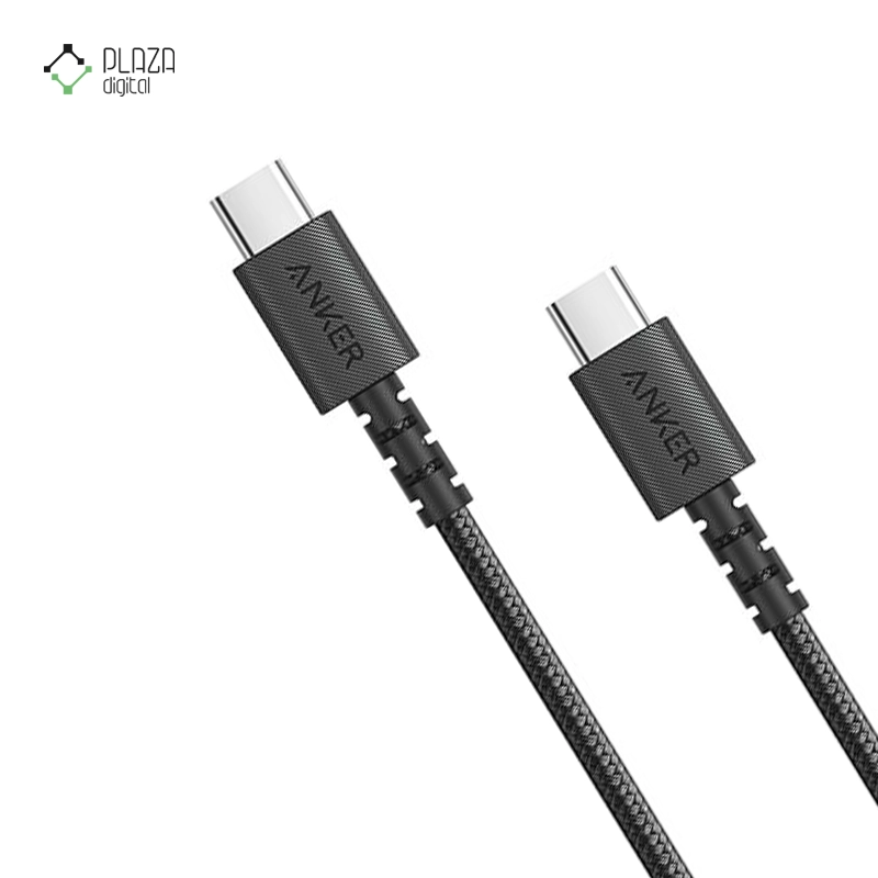 کابل تبدیل USB-C به USB-C انکر +PowerLine مدل A8032 طول 90 سانتی متر مشکی پلازا دیجیتال