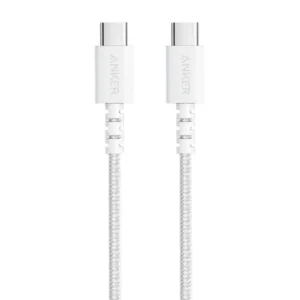 کابل تبدیل USB-C به USB-C انکر PowerLine+ مدل A8033 طول 180 سانتی متر سفید پلازا دیجیتال