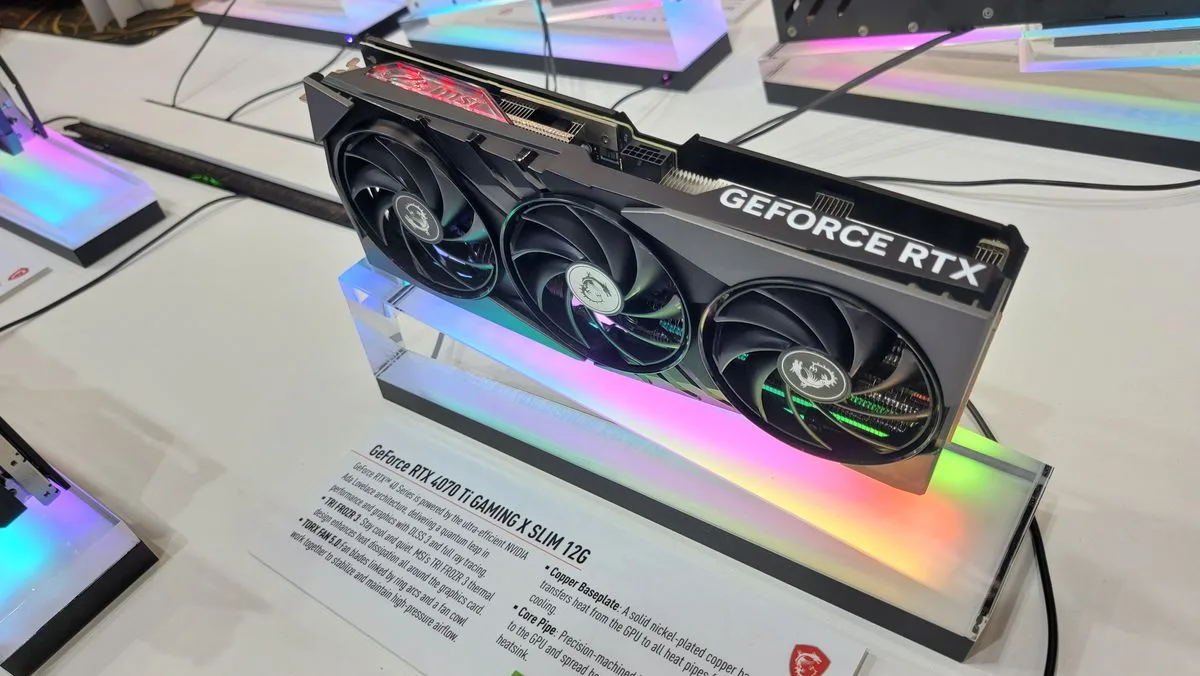 کارت گرافیک ام اس آی مدل GeForce RTX 4070 Ti GAMING X SLIM 12G حافظه 12 گیگابایت