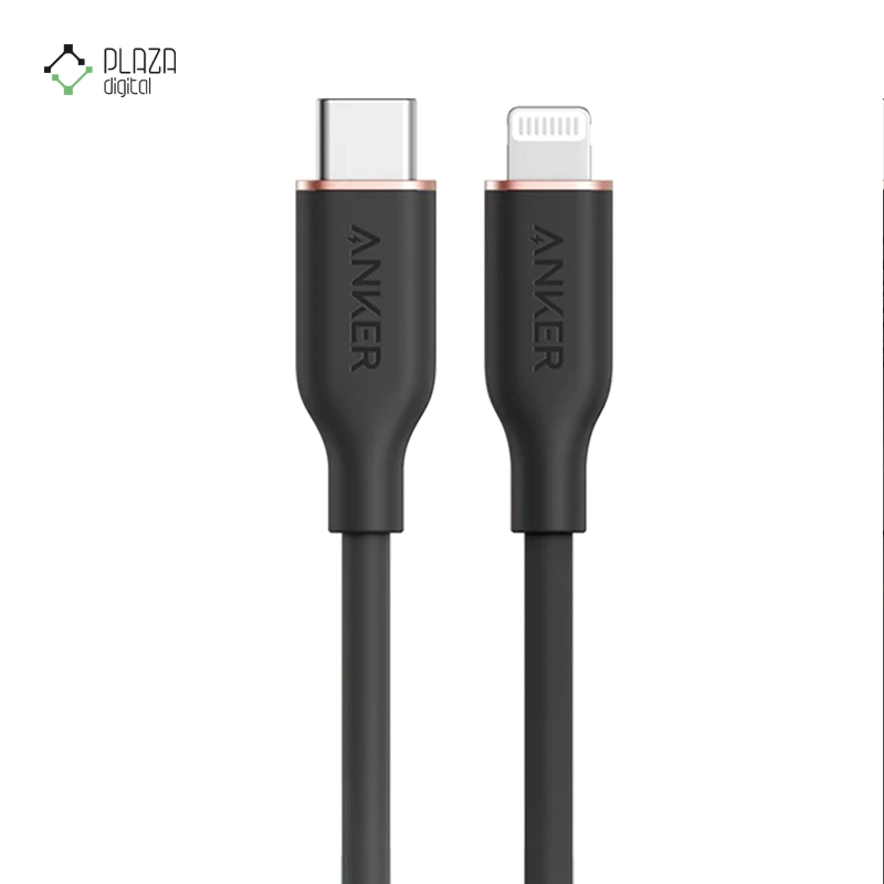 کابل تبدیل USB-C به لایتنینگ انکر 641 PowerLine III Flow مدل A8663 طول 180 سانتی متر مشکی پلازا دیجیتال