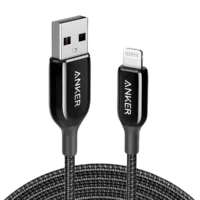 کابل تبدیل USB به لایتنینگ انکر Powerline+ III مدل A8823 طول 180 سانتی متر مشکی پلازا دیجیتال