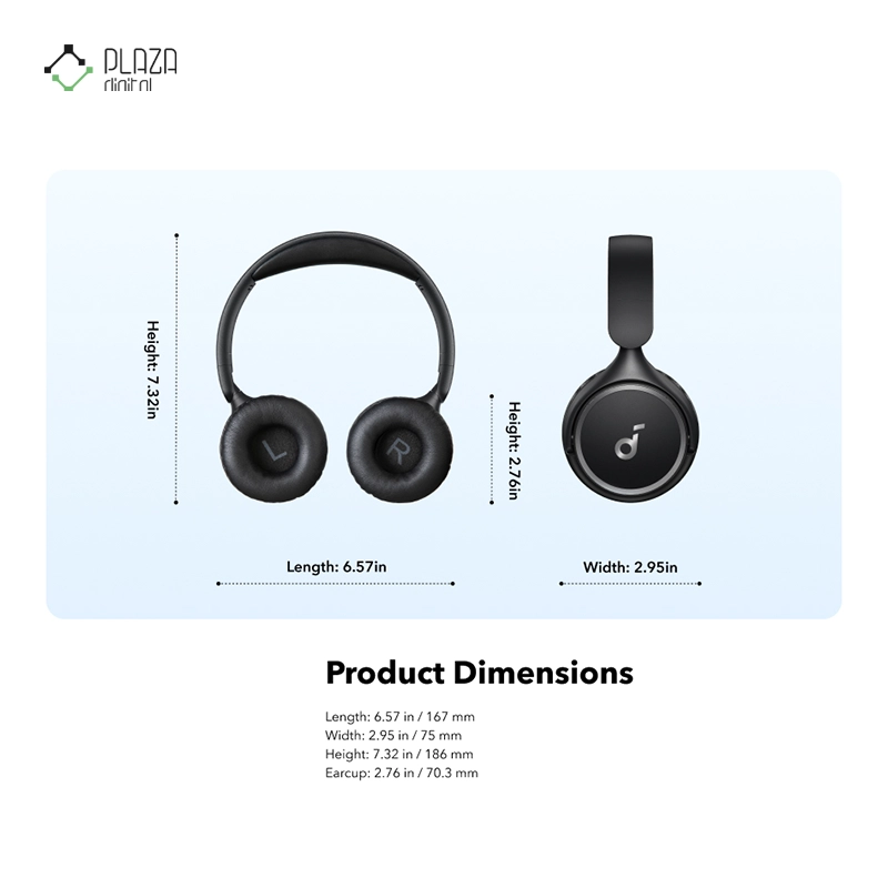 هدفون بی سیم انکر مدل Soundcore H30i A3012 مشکی پلازا دیجیتال