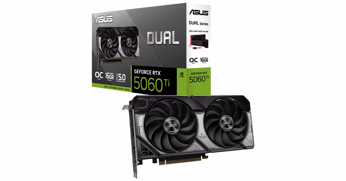 کارت گرافیک ایسوس مدل Dual GeForce RTX 5060 Ti 16GB GDDR7 OC Edition