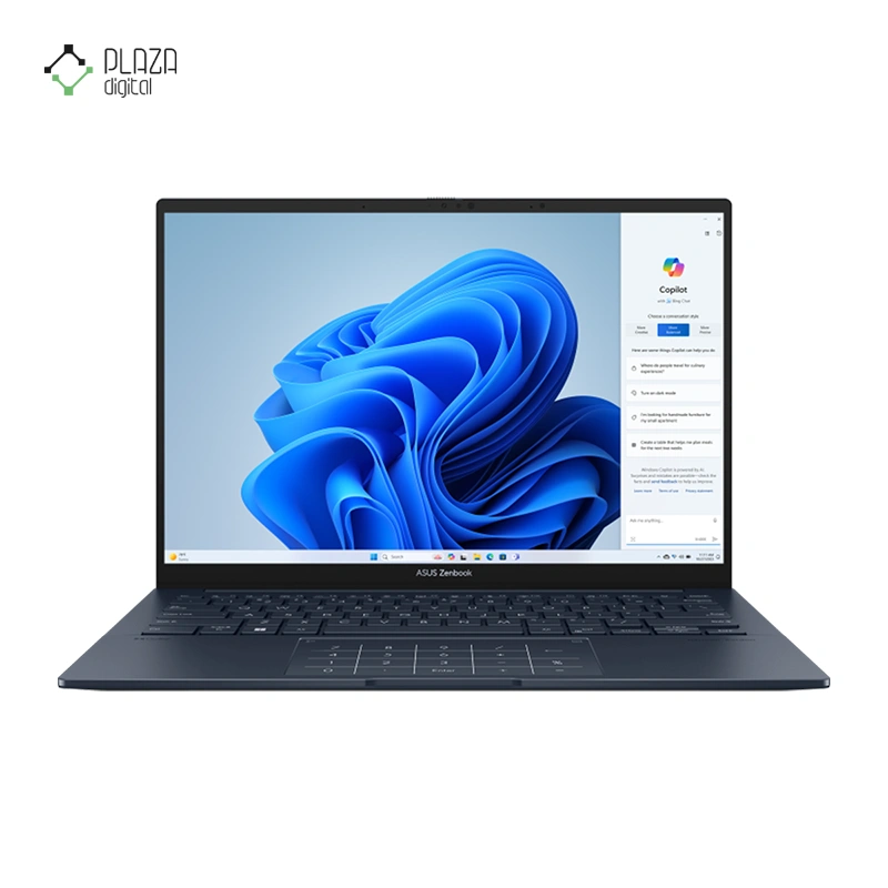 لپ تاپ ایسوس 14 اینچی مدل Zenbook 14 OLED UX3405MA Core Ultra 5 125H 16GB 512GB Arc رنگ سرمه ای پلازا دیجیتال