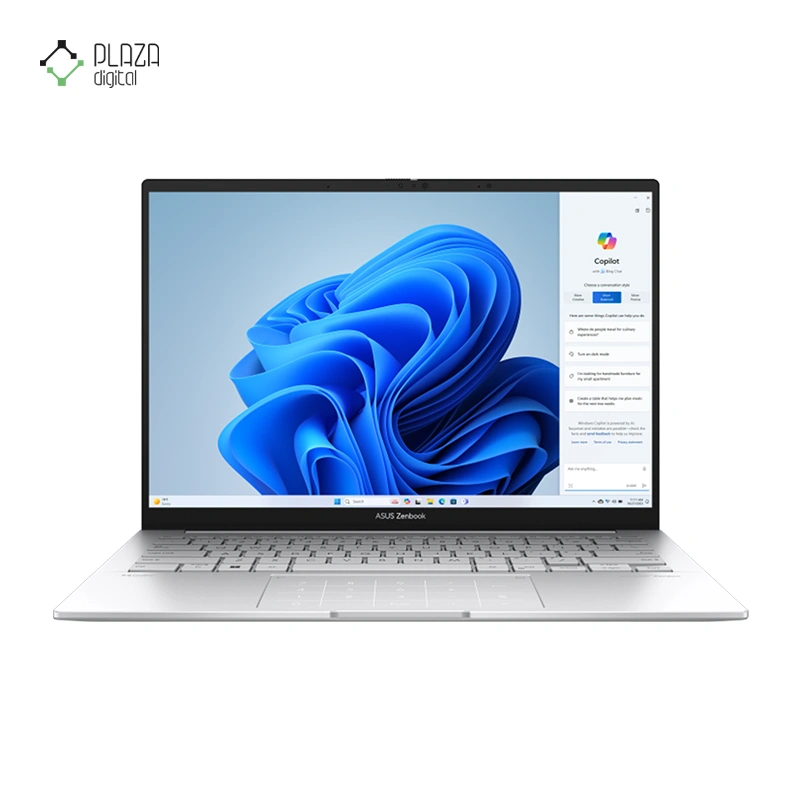 لپ تاپ ایسوس 14 اینچی مدل Zenbook 14 OLED UX3405MA Core Ultra 5 125H 16GB 512GB Arc رنگ نقره ای پلازا دیجیتال