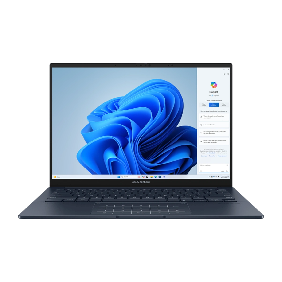 لپ تاپ ایسوس 14 اینچی مدل Zenbook 14 OLED UX3405MA Core Ultra 5 125H 16GB 512GB Arc رنگ سرمه ای پلازا دیجیتال