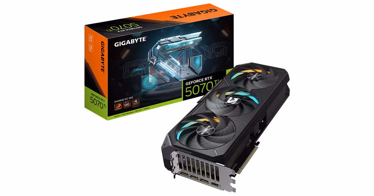 کارت گرافیک گیگابایت مدل GeForce RTX5070 Ti GAMING OC 16G
