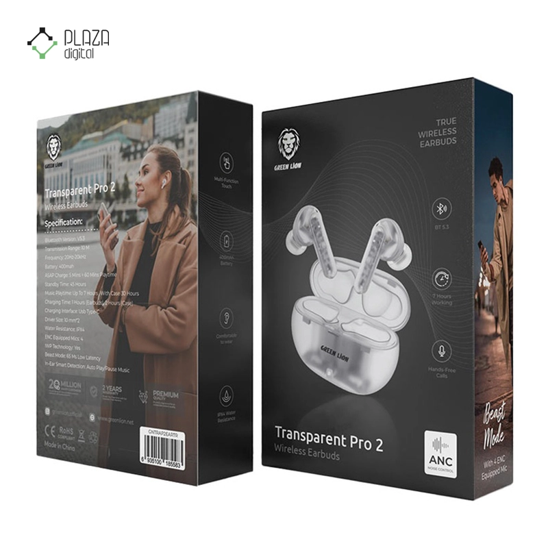 هندزفری بلوتوثی گرین لاین مدل Transparent Pro 2 پلازا دیجیتال