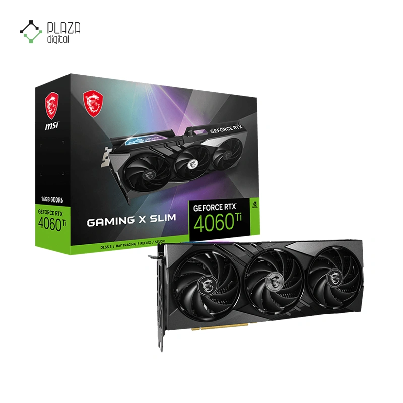 کارت گرافیک ام اس آی مدل GeForce RTX 4060 Ti GAMING X SLIM 16G حافظه 16 گیگابایت پلازا دیجیتال